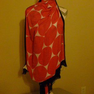 Kate Spade Pink  Scarf with White Polka Dots